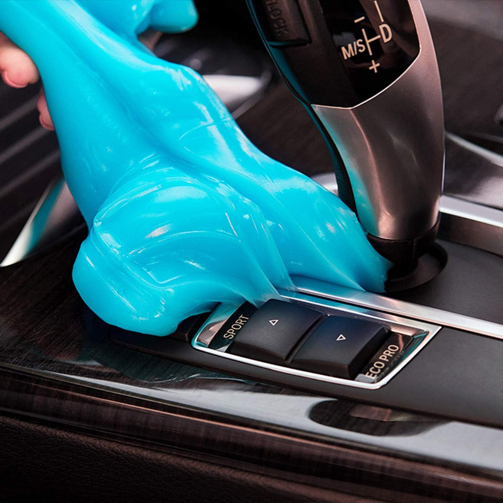 Car Cleaning Gel Car Cleaning Putty Car Putty Auto Detailing Tools Car Slime Cleaner Dust Cleaning Gel for Car Interior Cleaner Car Cleaning Supplies Cleaning Kit Car Accessories Blue 2Pack