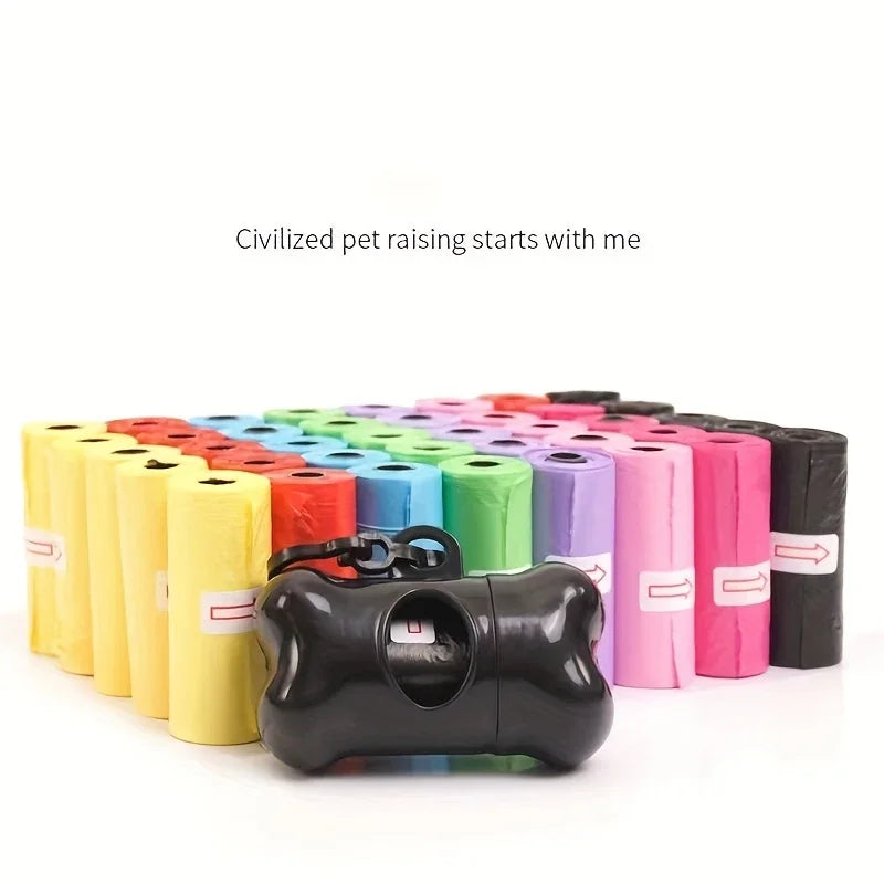 1500 Pieces Assorted Color Dog Waste Bags for Pet Cleanup - Ideal for Puppies and Dogs
