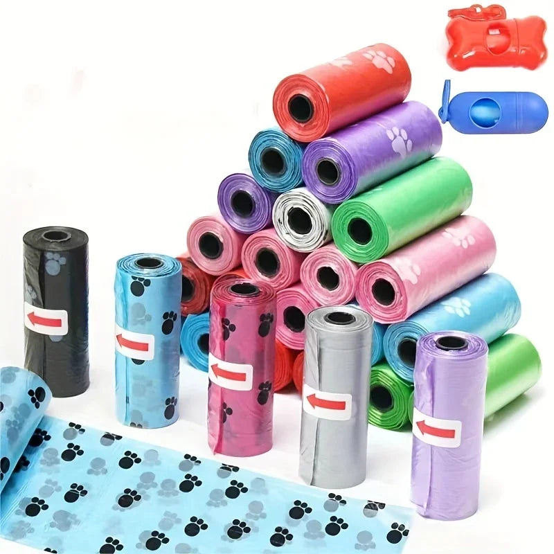 1500 Pieces Assorted Color Dog Waste Bags for Pet Cleanup - Ideal for Puppies and Dogs