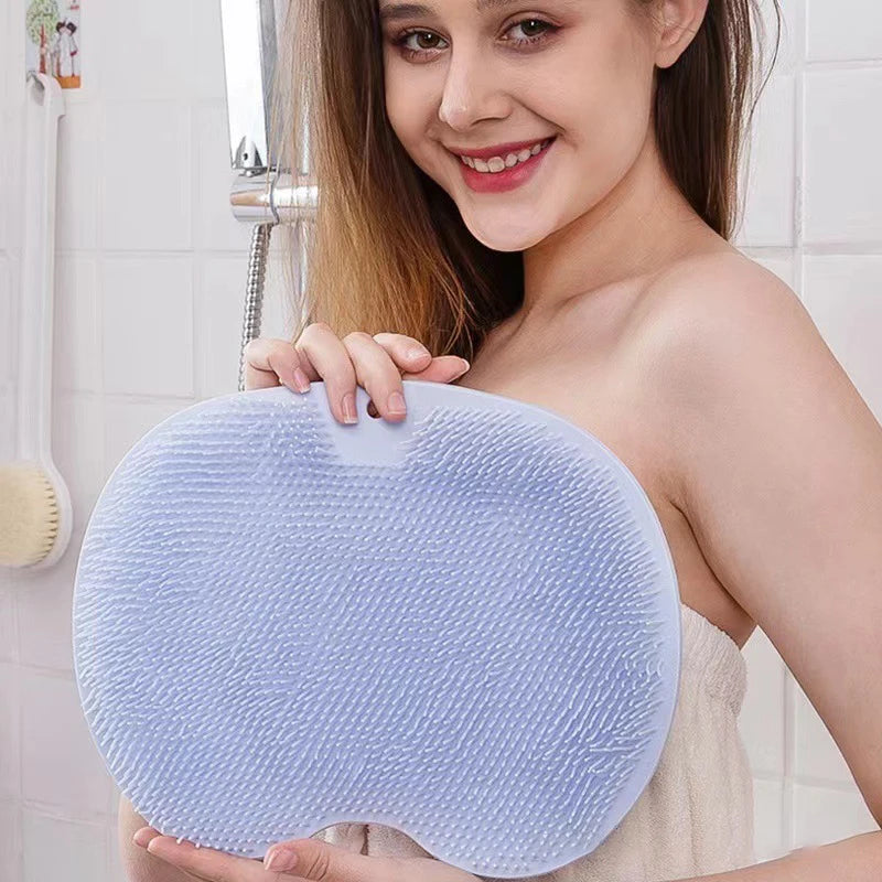 Foot Wash Brush Rub Back with Sucker Brush Bathroom Tool Foot Massage Pad Shower Massage Mat Exfoliating Bath Pad Bath Sponge